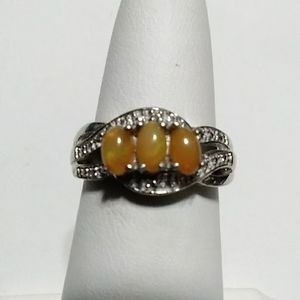 Opal and Diamond Ring